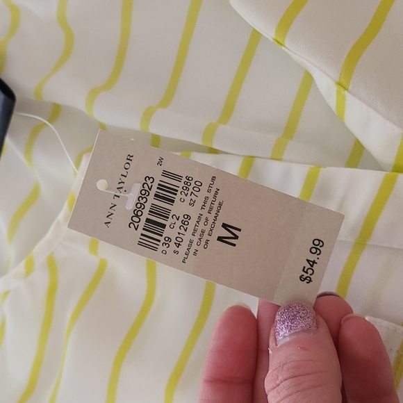 ANN TAYLOR Stripped Tank Top With Pockets - Picture 13 of 13